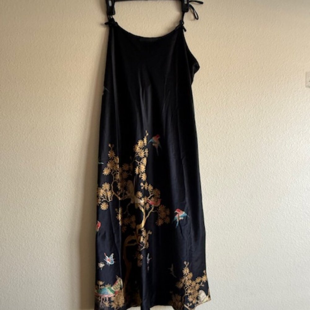 Natori Dresses | Natori Dynasty Bollywood Chemise Slip Dress Nightgown Satin Mid